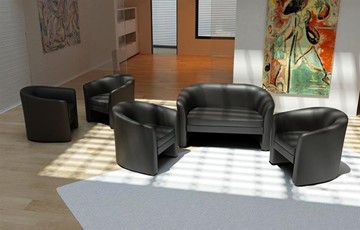 Офисный диван 2-местный Крон, экокожа в Липецке - предосмотр 1